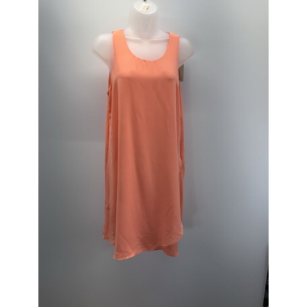 Pink Rose Open Back Guava Pink Slip Dress Size Large Sleeveless Tank Shift